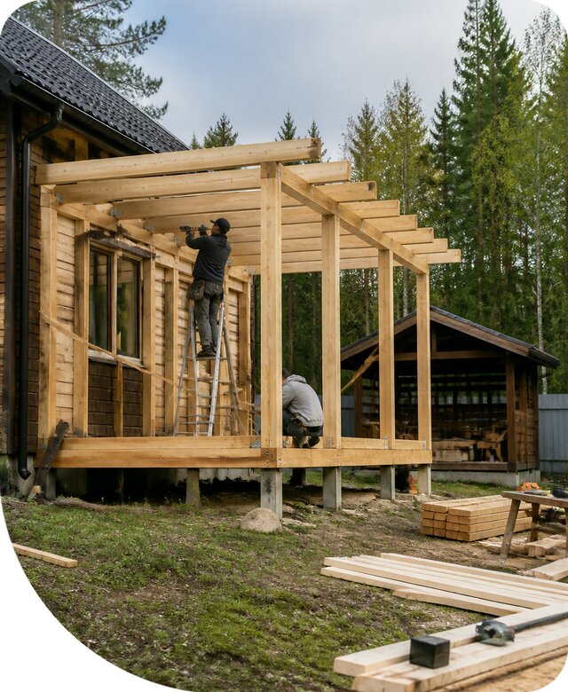 Строительство пристроек и построек на участке в Хабаровске